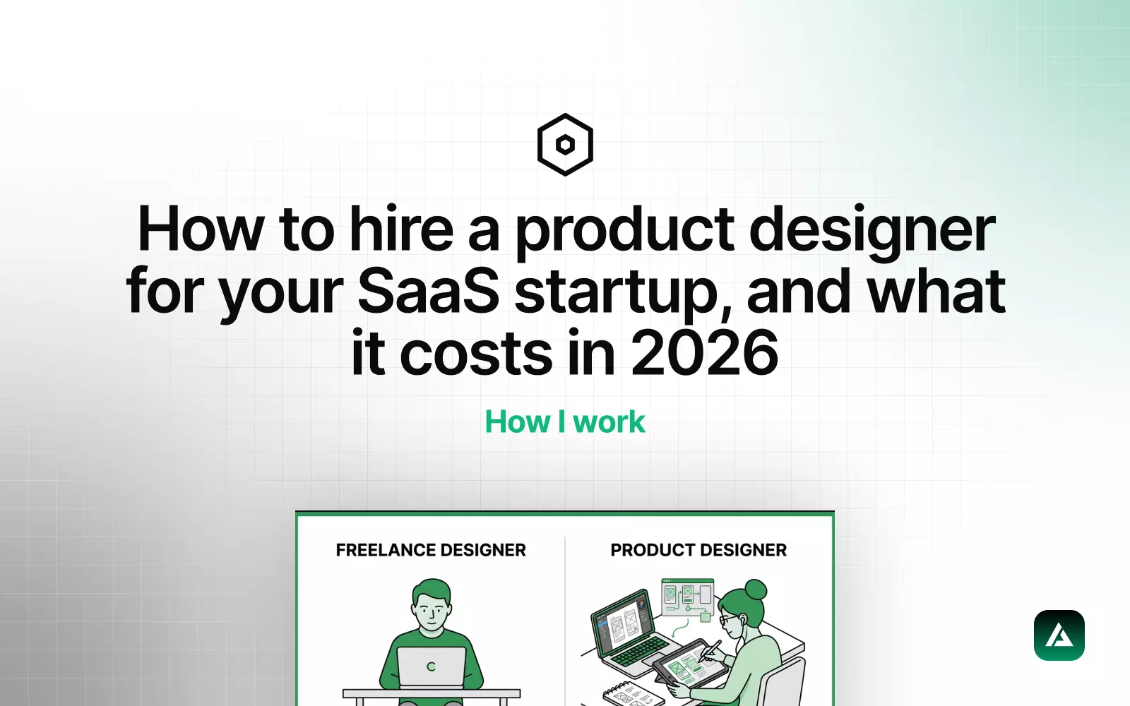 How to hire a product designer for your SaaS startup, and what it costs. How I work cover for the veljanoski.com blog