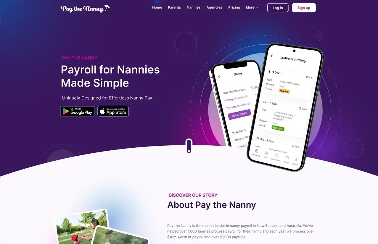 Nanny Care - Service Booking App Interface