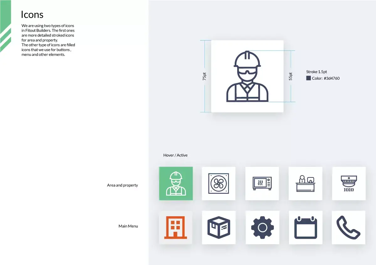 Custom icon set for branding