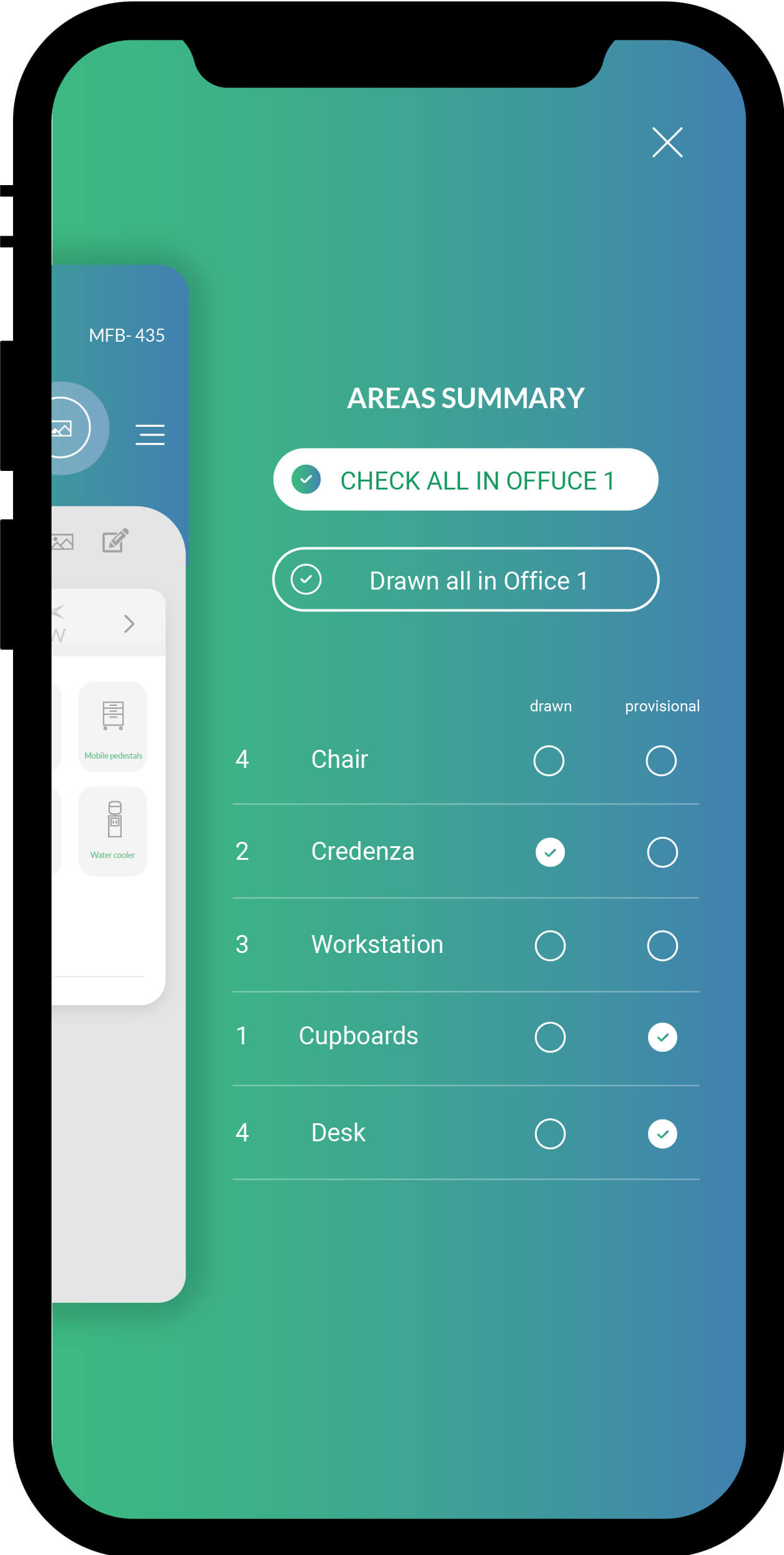 Mobile User Interface menu navigation