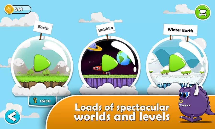 Bubbles era worlds screen design