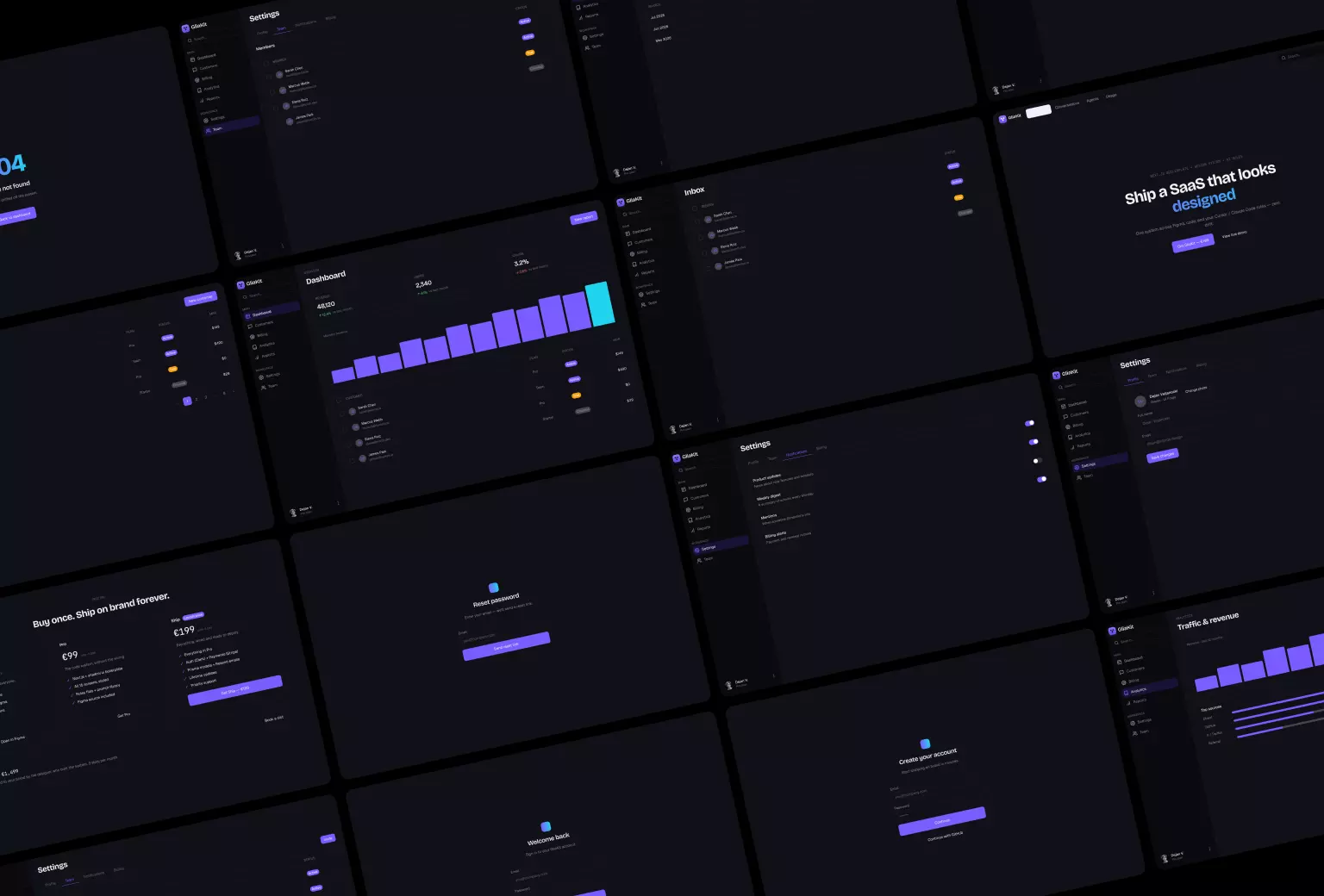 15 Free next.js screens