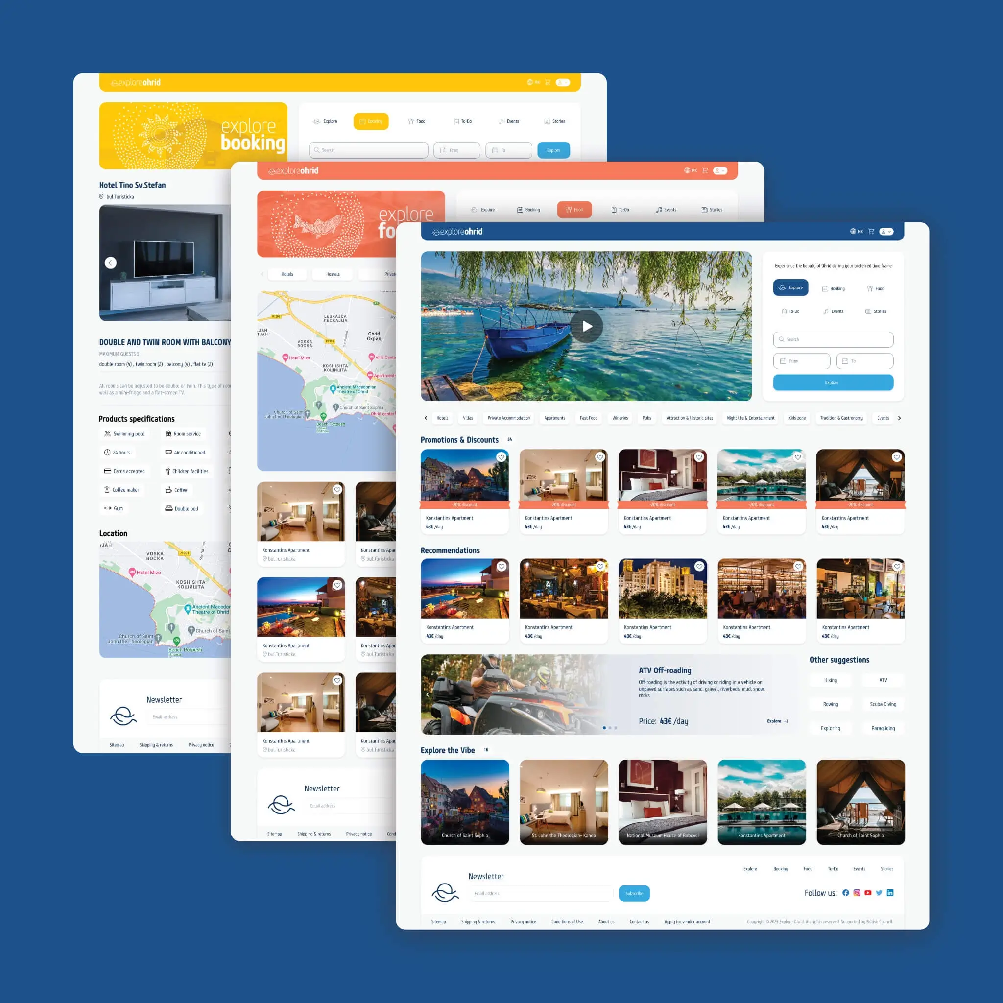 Explore Ohrid travel website design