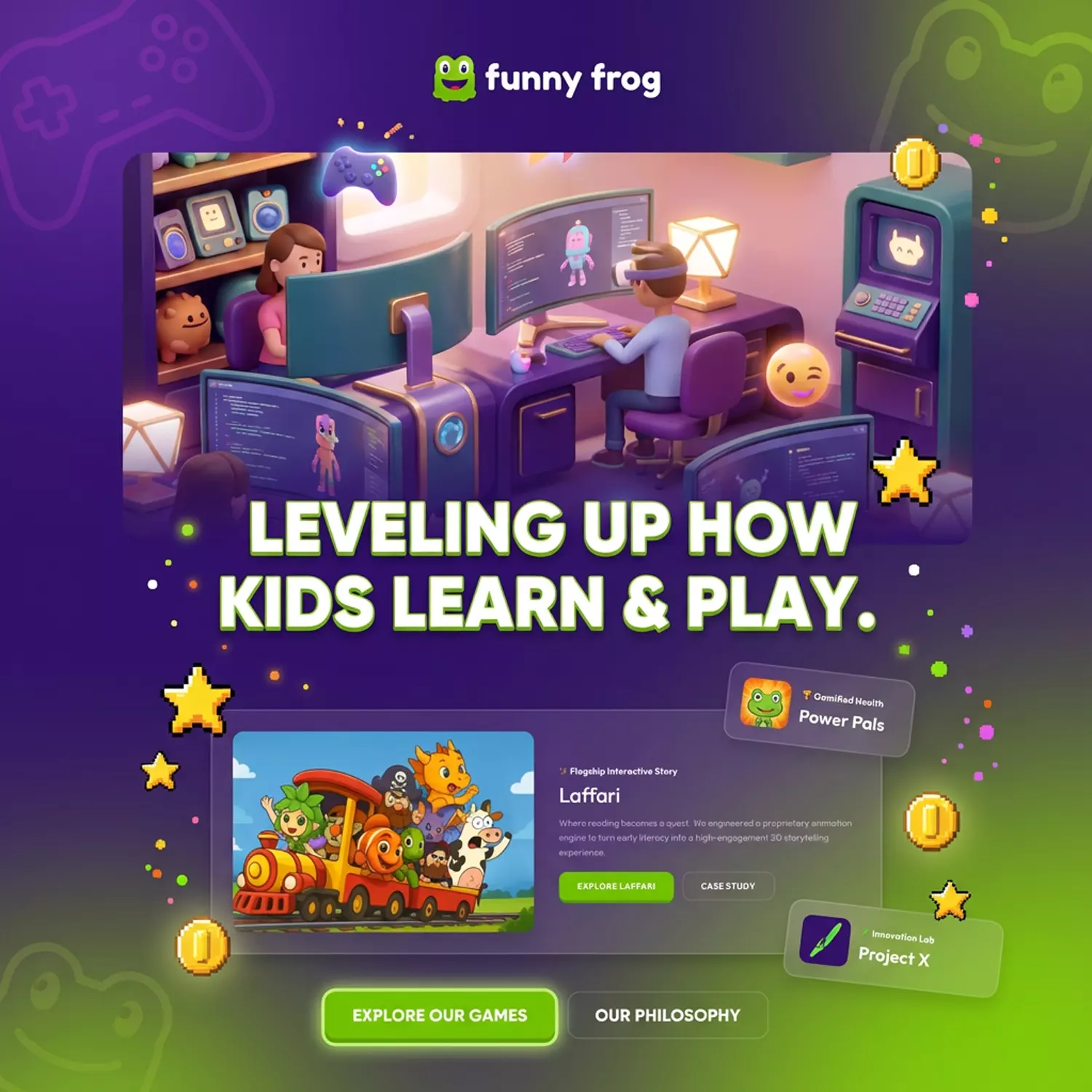 Funny Frog App User Interface Design