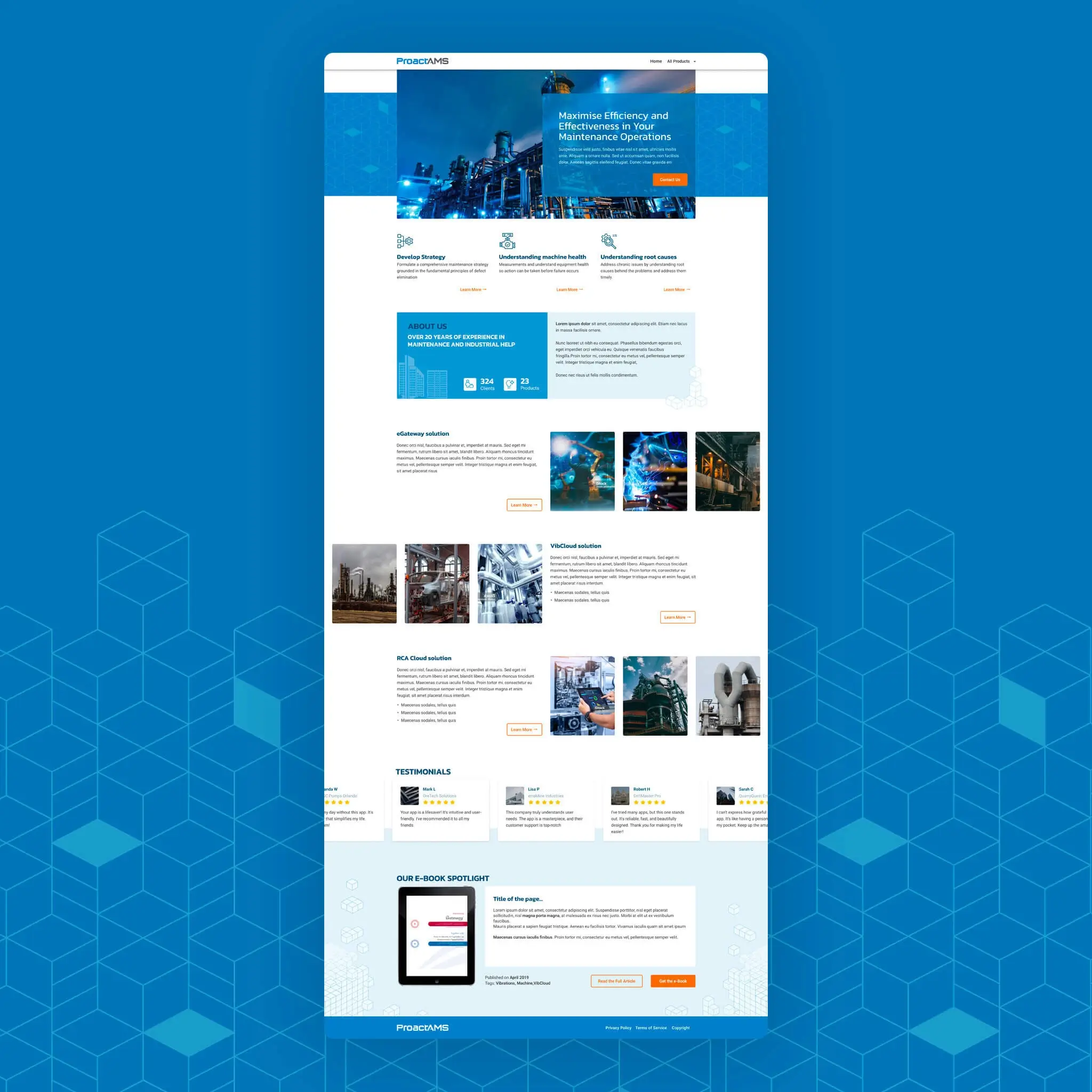 Proact travel landing page design