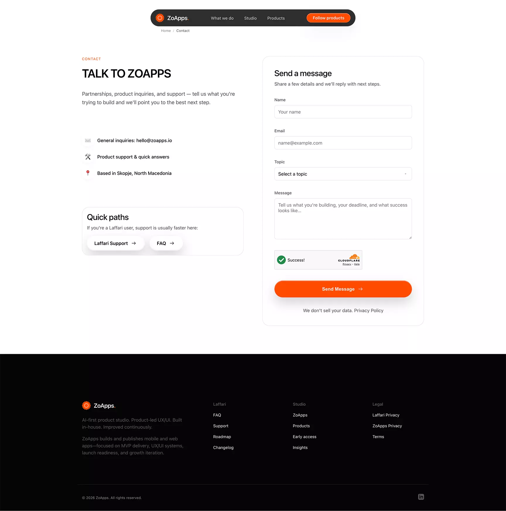 ZoApps form fields and input patterns